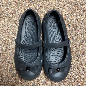 Girls Black Croc Dress Shoes Size 12